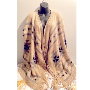 Fringe Shawl Cardigan